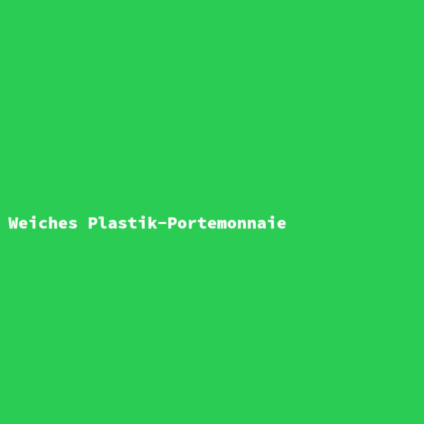 Weiches Plastik-Portemonnaie