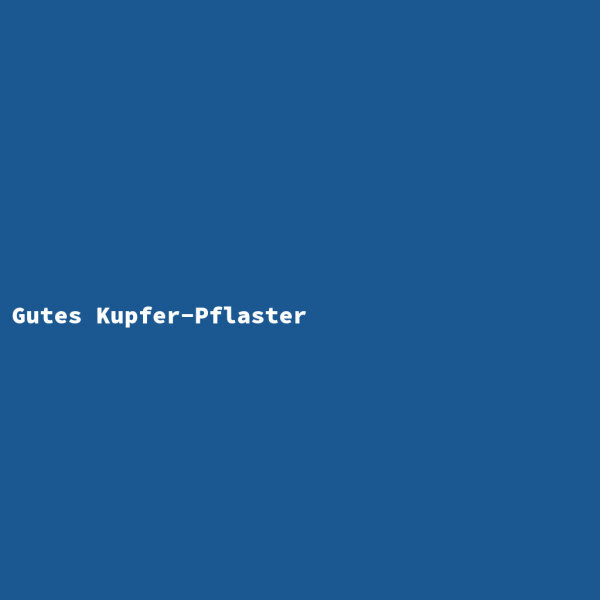 Gutes Kupfer-Pflaster