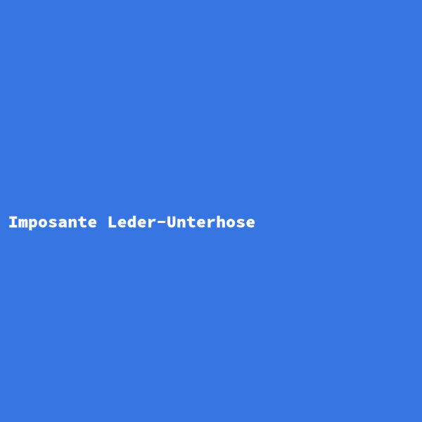 Imposante Leder-Unterhose
